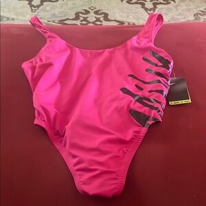 Nike Pink and Black Swimsuit 1X NWT